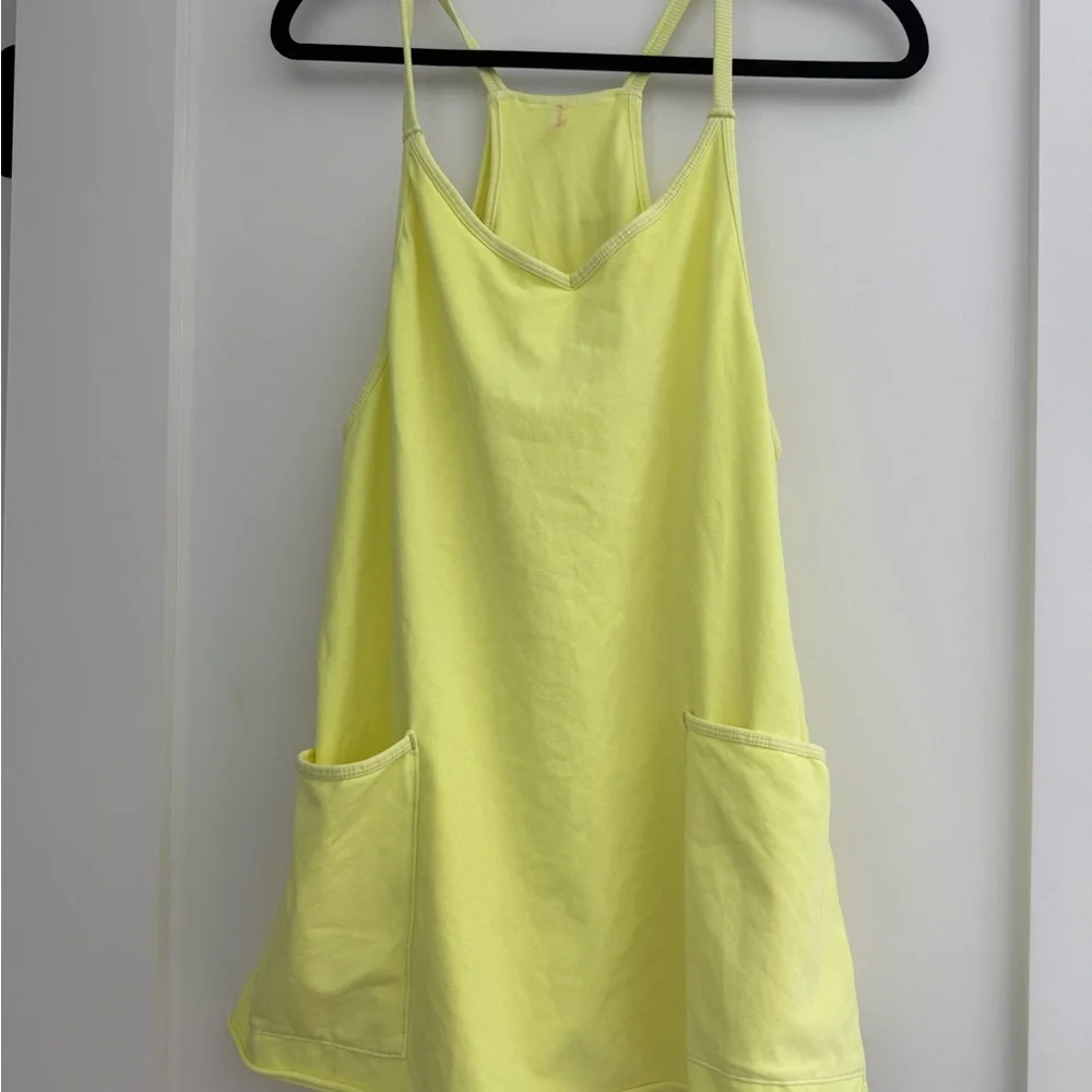 Free people Neon Yellow Dress/romper small - Picture 2 of 5